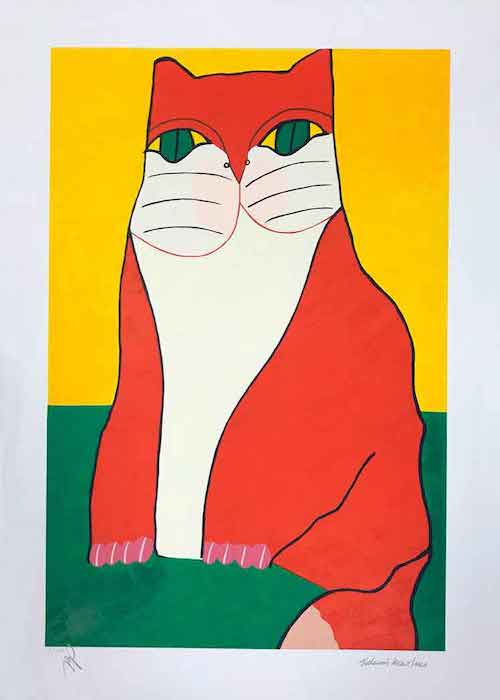 Gato-Vermelho 70 x 50 cm